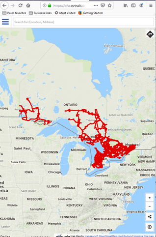 OFSC Interactive Map - Main Clubhouse - Ontario Conditions